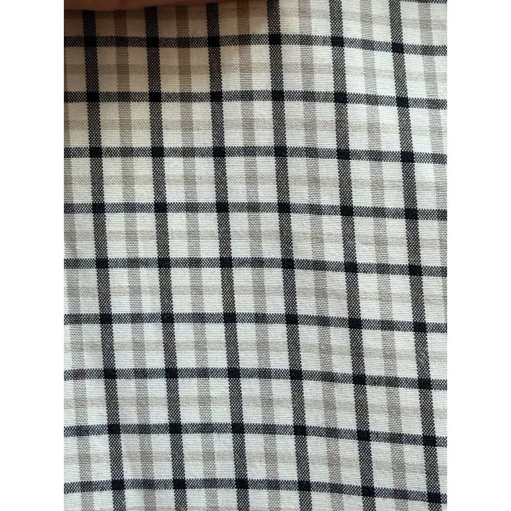 NC State Wolfpack Shirt Men 2XL Black/White Plaid Button Up Dress Long Sleeve